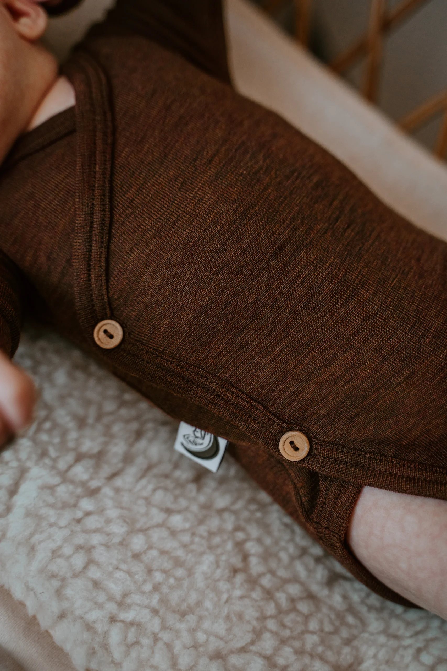 Meegroei overslagromper Merinowol Brown - Afbeelding 6