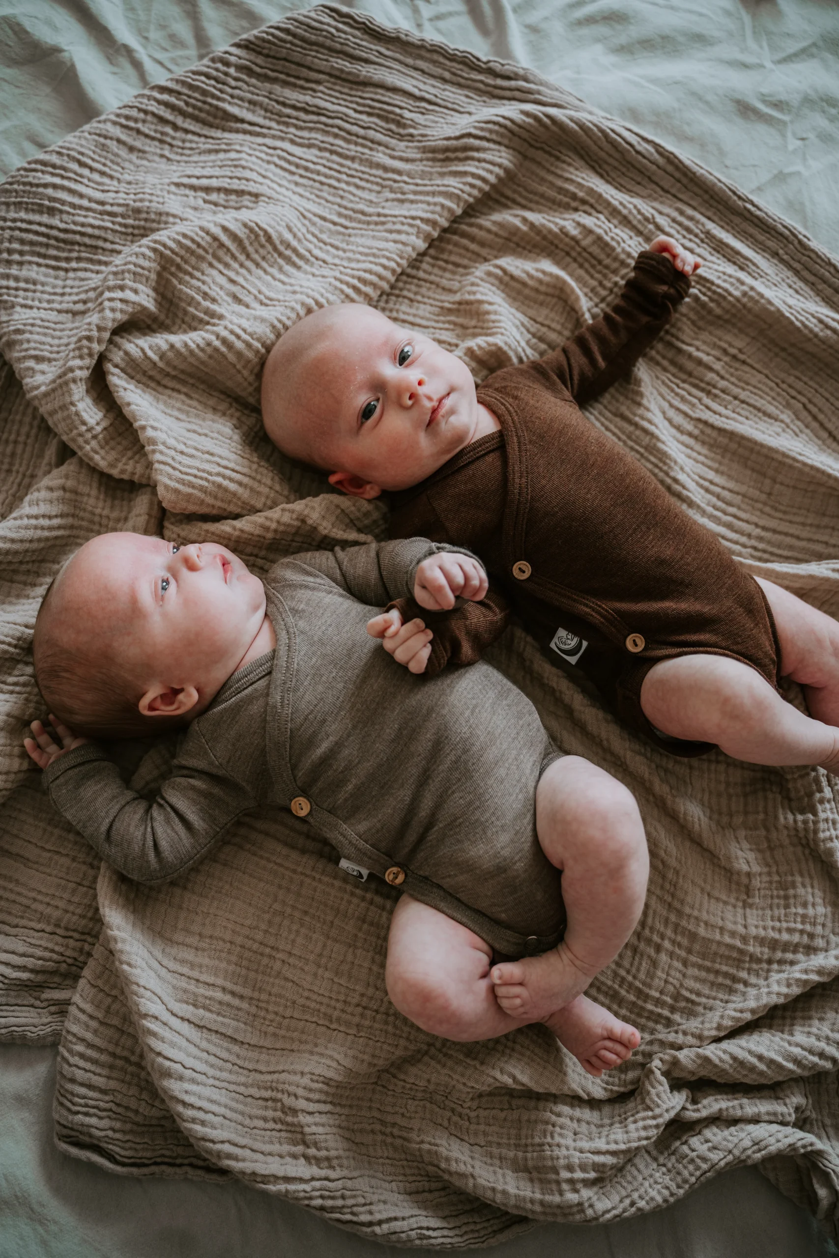 Meegroei overslagromper Merinowol Brown - Afbeelding 3