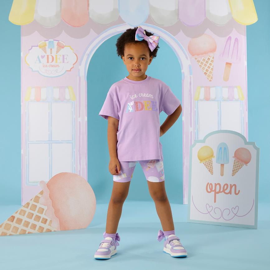 A’Dee Sophia ice cream print fietsbroek set (Lilac Dreams) - Afbeelding 2