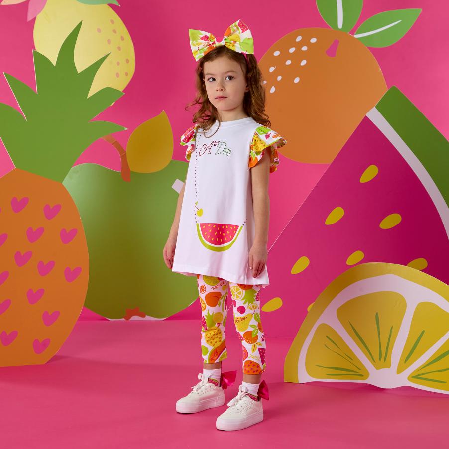A’Dee True tutti frutti legging set (Bright White) - Afbeelding 2