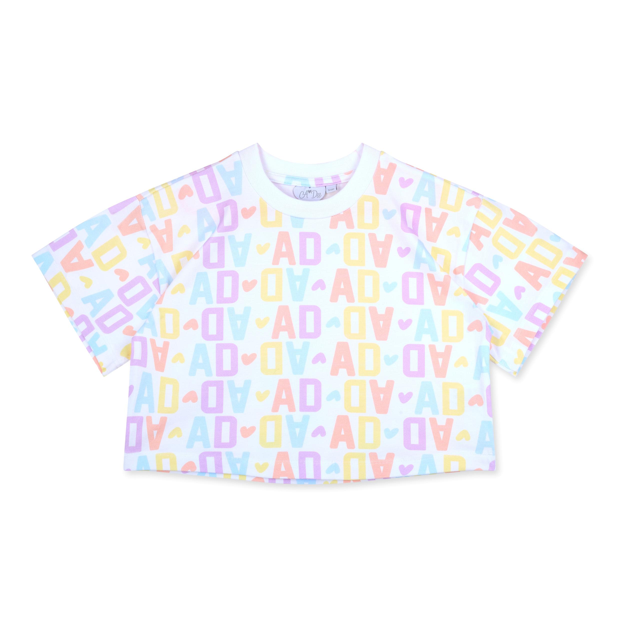 A’Dee Samantha loge print flare set (Bright White) - Afbeelding 4