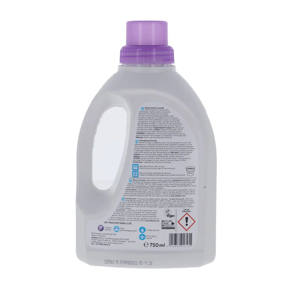 Sodasan Wasverzachter Lavendel 750ml - Afbeelding 3