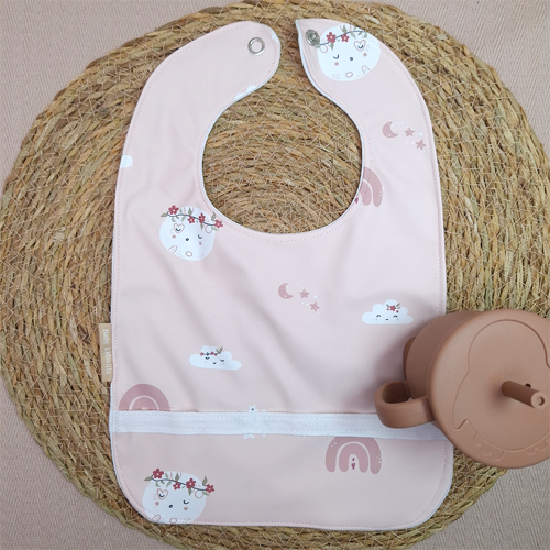 Babyslab waterproof regenboog licht roze - Afbeelding 2