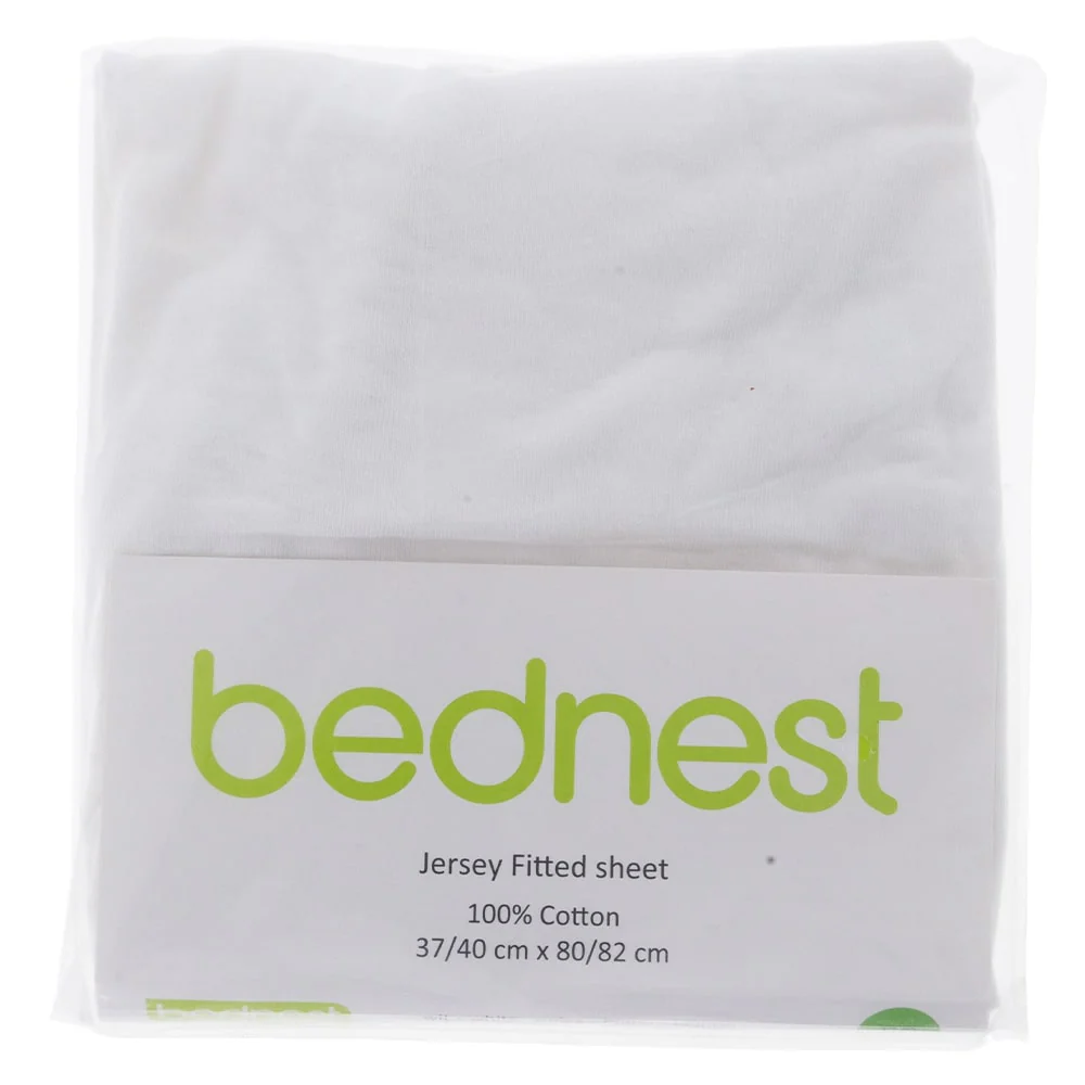 Bednest Jersey Hoeslaken Wit - Afbeelding 2