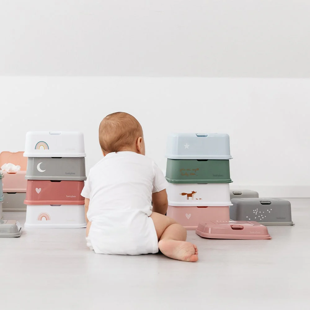 Funkybox Billendoekjes Box Grijs Aap - Afbeelding 3