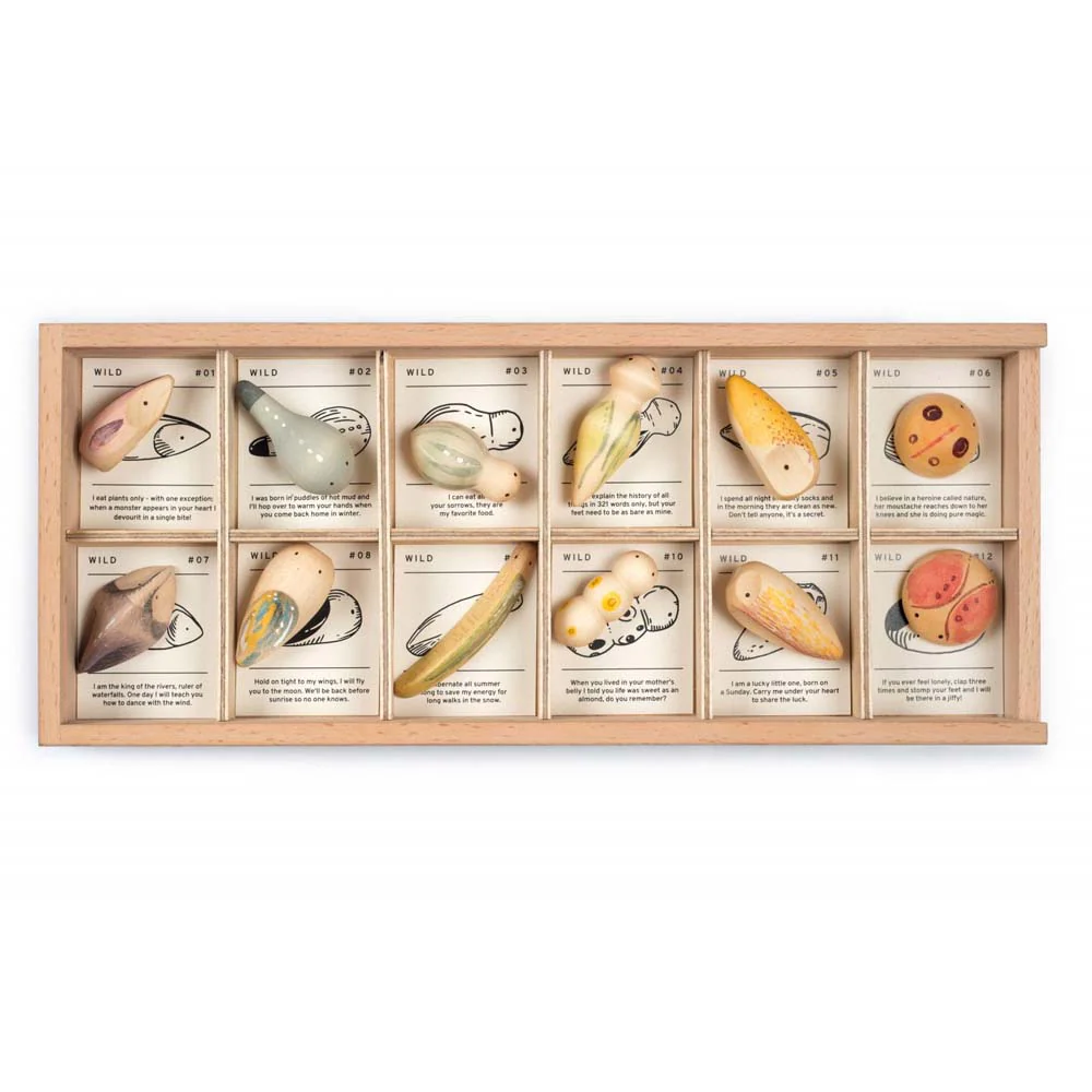 Grapat Houten Speelfiguren Set Wild - 12 Stuks - Afbeelding 2