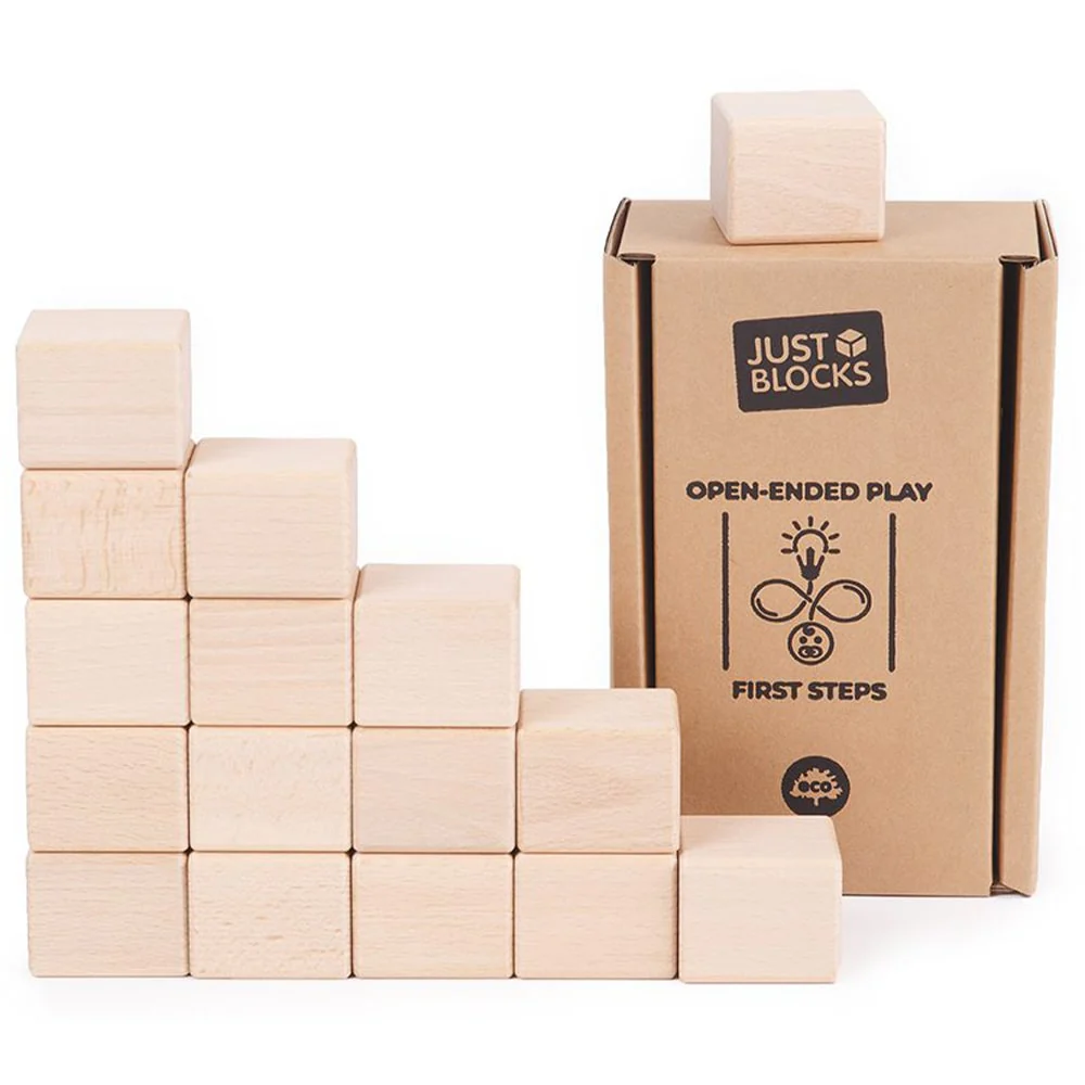 Just Blocks Houten Blokken Baby Set - Afbeelding 3