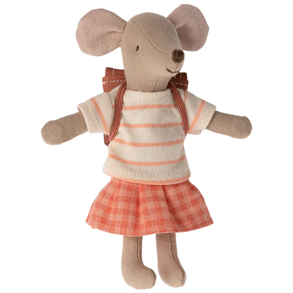 Maileg Driewieler Muis Grote Zus Koraal - 13cm - Afbeelding 2