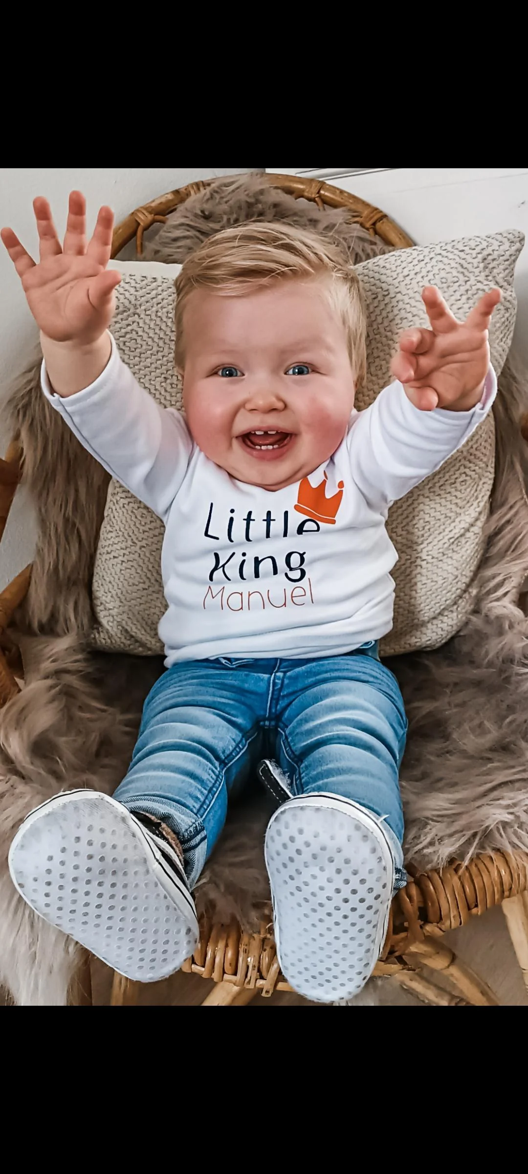 T-shirt Koningsdag lange mouwen - Little King / Queen - Afbeelding 4
