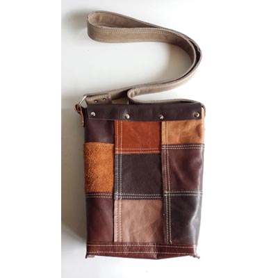 Damestas Leer Patchwork 7 – Bruin - Afbeelding 3