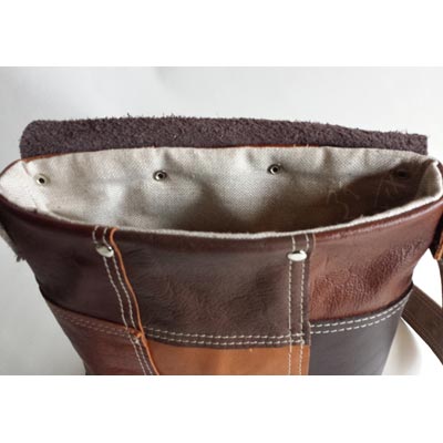 Damestas Leer Patchwork 7 – Bruin - Afbeelding 6
