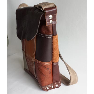 Damestas Leer Patchwork 7 – Bruin - Afbeelding 4